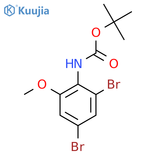 tert-butyl N-(2,4-dibromo-6-methoxyphenyl)carbamate structure
