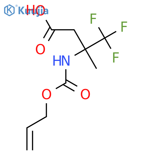 4,4,4-trifluoro-3-methyl-3-{(prop-2-en-1-yloxy)carbonylamino}butanoic acid structure