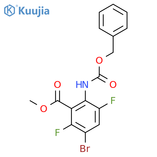 Methyl 2-{[(benzyloxy)carbonyl]amino}-5-bromo-3,6-difluorobenzoate structure