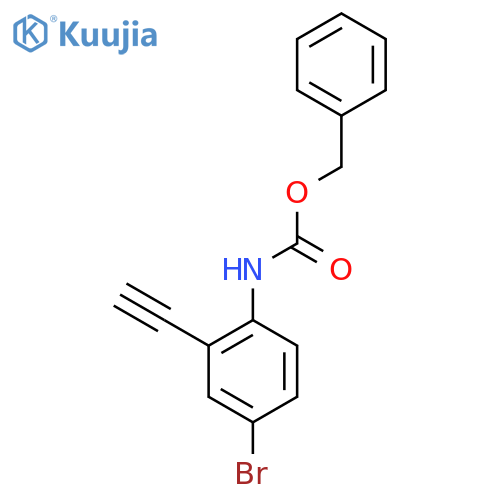 benzyl N-(4-bromo-2-ethynylphenyl)carbamate structure