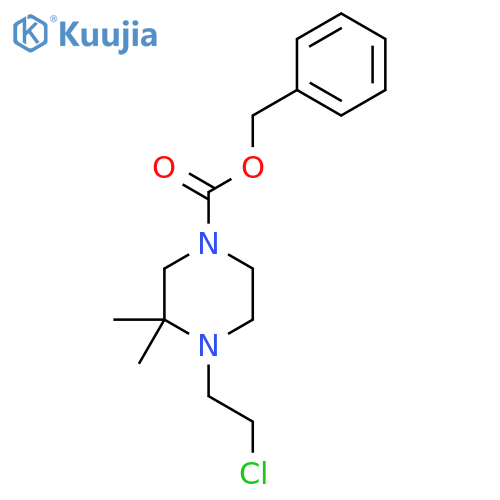 Benzyl 4-(2-chloroethyl)-3,3-dimethylpiperazine-1-carboxylate structure