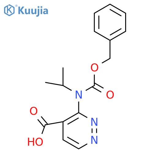 3-{(benzyloxy)carbonyl(propan-2-yl)amino}pyridazine-4-carboxylic acid structure
