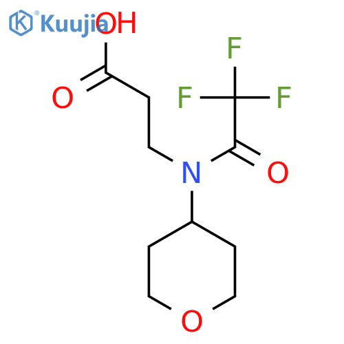 3-2,2,2-trifluoro-N-(oxan-4-yl)acetamidopropanoic acid structure