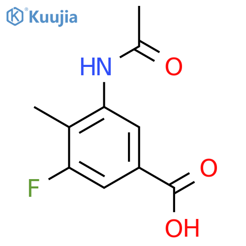 3-Acetamido-5-fluoro-4-methylbenzoic acid structure