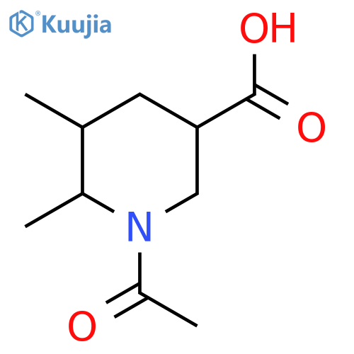 1-Acetyl-5,6-dimethylpiperidine-3-carboxylic acid structure