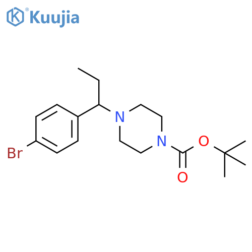 tert-butyl 4-1-(4-bromophenyl)propylpiperazine-1-carboxylate structure