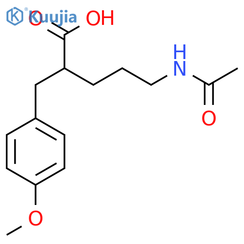 5-Acetamido-2-[(4-methoxyphenyl)methyl]pentanoic acid structure