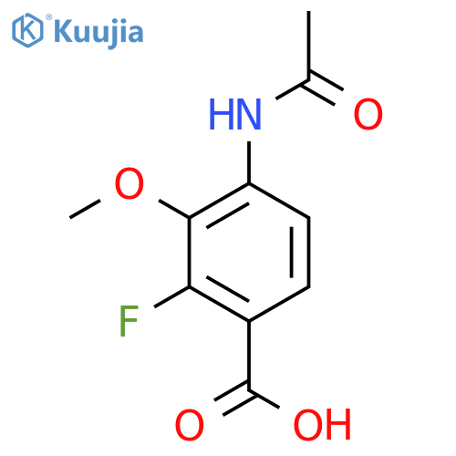 4-Acetamido-2-fluoro-3-methoxybenzoic acid structure