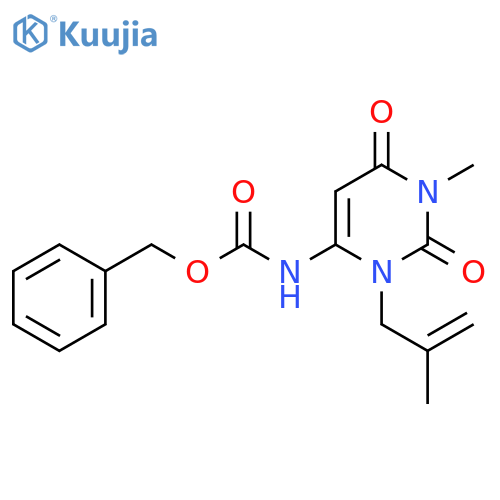 benzyl N-1-methyl-3-(2-methylprop-2-en-1-yl)-2,6-dioxo-1,2,3,6-tetrahydropyrimidin-4-ylcarbamate structure
