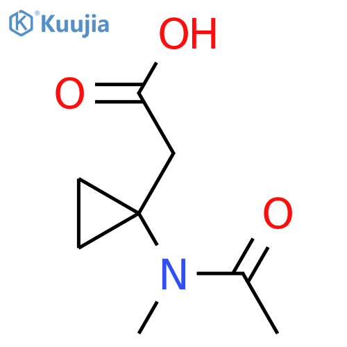 2-[1-(N-methylacetamido)cyclopropyl]acetic acid structure