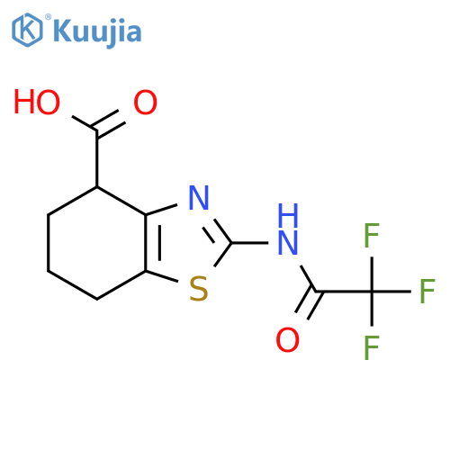 2-(2,2,2-Trifluoroacetamido)-4,5,6,7-tetrahydro-1,3-benzothiazole-4-carboxylic acid structure
