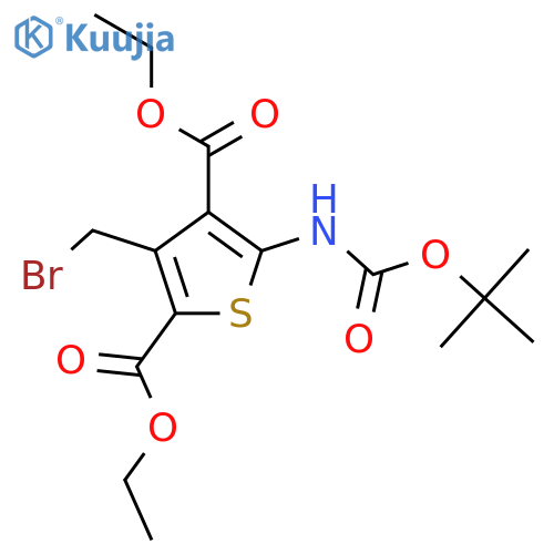 2,4-Diethyl 3-(bromomethyl)-5-{[(tert-butoxy)carbonyl]amino}thiophene-2,4-dicarboxylate structure