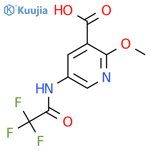 2-Methoxy-5-(2,2,2-trifluoroacetamido)pyridine-3-carboxylic acid structure