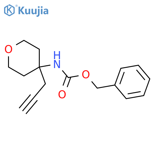 benzyl N-[4-(prop-2-yn-1-yl)oxan-4-yl]carbamate structure