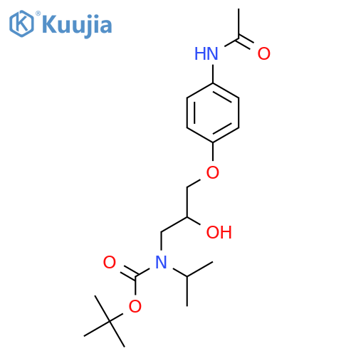 tert-butyl N-3-(4-acetamidophenoxy)-2-hydroxypropyl-N-(propan-2-yl)carbamate structure