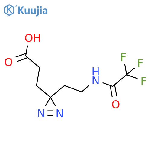 3-{3-2-(2,2,2-trifluoroacetamido)ethyl-3H-diazirin-3-yl}propanoic acid structure