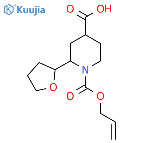 2-(oxolan-2-yl)-1-(prop-2-en-1-yloxy)carbonylpiperidine-4-carboxylic acid structure