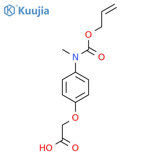 2-(4-{methyl(prop-2-en-1-yloxy)carbonylamino}phenoxy)acetic acid structure