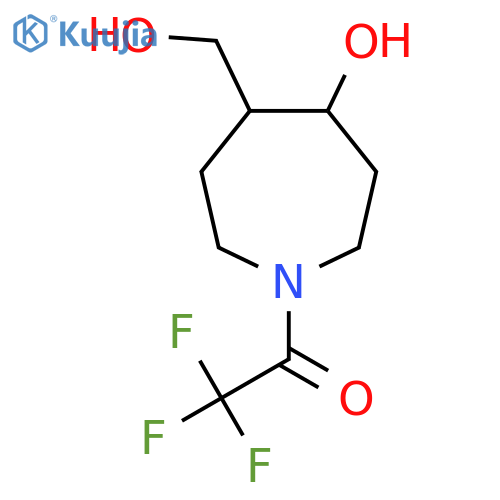 2,2,2-trifluoro-1-4-hydroxy-5-(hydroxymethyl)azepan-1-ylethan-1-one structure