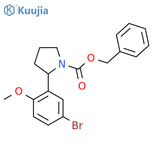 Benzyl 2-(5-bromo-2-methoxyphenyl)pyrrolidine-1-carboxylate structure