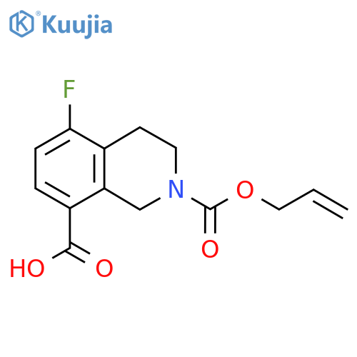 5-Fluoro-2-[(prop-2-en-1-yloxy)carbonyl]-1,2,3,4-tetrahydroisoquinoline-8-carboxylic acid structure