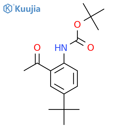 tert-butyl N-(2-acetyl-4-tert-butylphenyl)carbamate structure
