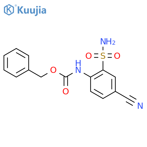 benzyl N-(4-cyano-2-sulfamoylphenyl)carbamate structure