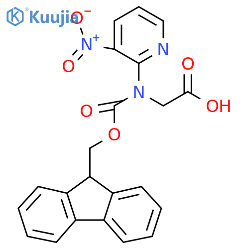 2-({(9H-fluoren-9-yl)methoxycarbonyl}(3-nitropyridin-2-yl)amino)acetic acid structure