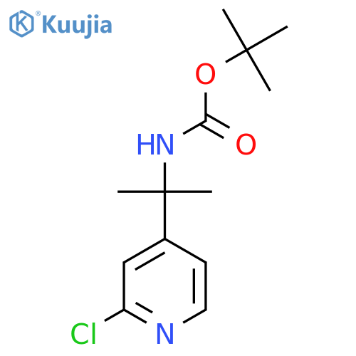 tert-butyl N-2-(2-chloropyridin-4-yl)propan-2-ylcarbamate structure