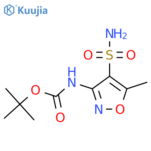 tert-butyl N-(5-methyl-4-sulfamoyl-1,2-oxazol-3-yl)carbamate structure