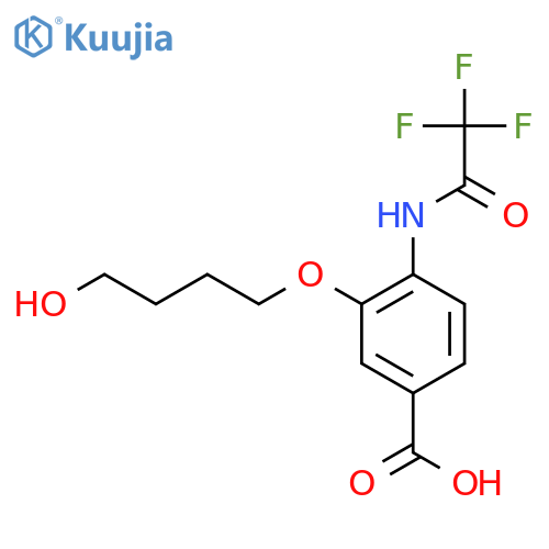 3-(4-Hydroxybutoxy)-4-(2,2,2-trifluoroacetamido)benzoic acid structure