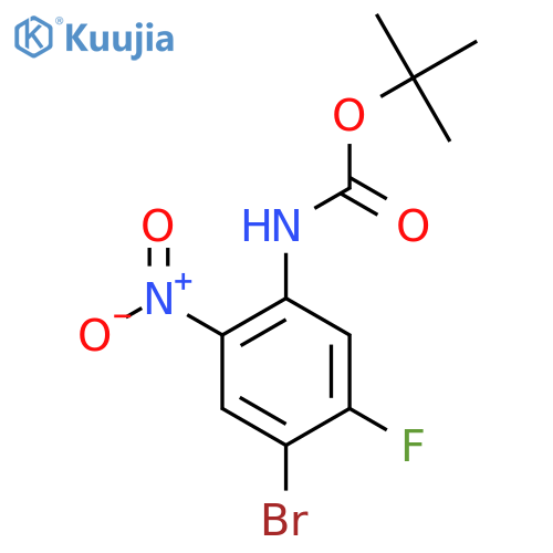 tert-butyl N-(4-bromo-5-fluoro-2-nitrophenyl)carbamate structure