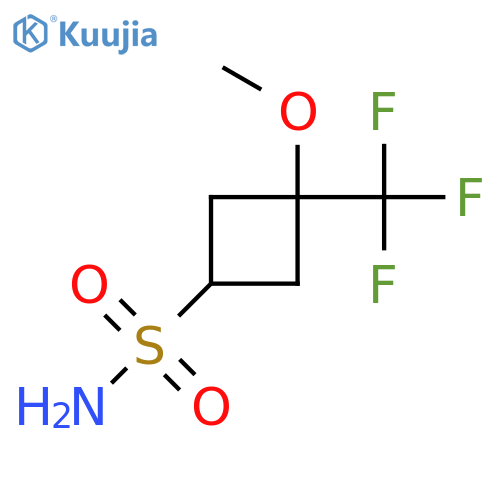 (1r,3r)-3-methoxy-3-(trifluoromethyl)cyclobutane-1-sulfonamide structure