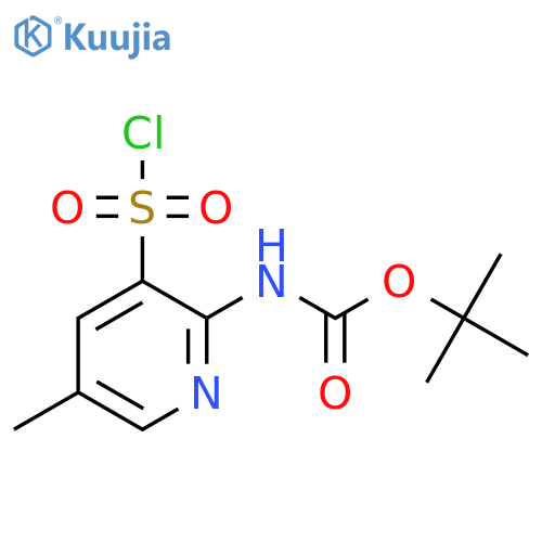 tert-butyl N-3-(chlorosulfonyl)-5-methylpyridin-2-ylcarbamate structure