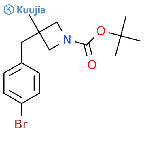 tert-butyl 3-(4-bromophenyl)methyl-3-methylazetidine-1-carboxylate structure
