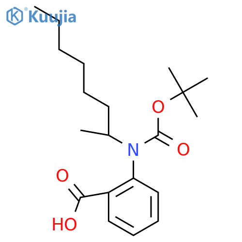 2-{[(Tert-butoxy)carbonyl](octan-2-yl)amino}benzoic acid structure