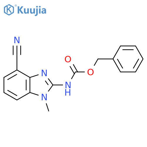 benzyl N-(4-cyano-1-methyl-1H-1,3-benzodiazol-2-yl)carbamate structure