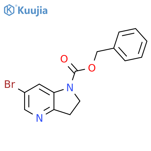benzyl 6-bromo-1H,2H,3H-pyrrolo3,2-bpyridine-1-carboxylate structure