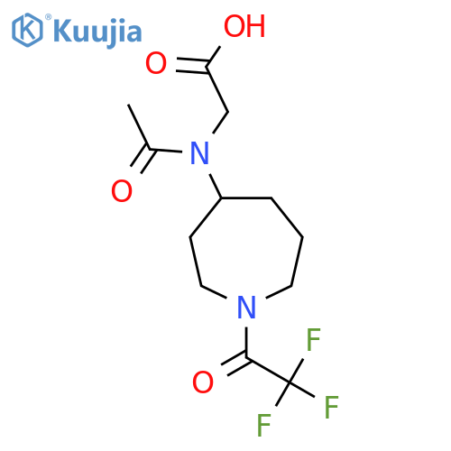 2-{N-1-(2,2,2-trifluoroacetyl)azepan-4-ylacetamido}acetic acid structure