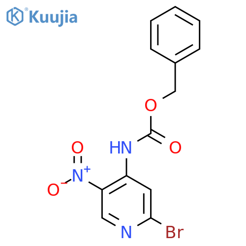 benzyl N-(2-bromo-5-nitropyridin-4-yl)carbamate structure