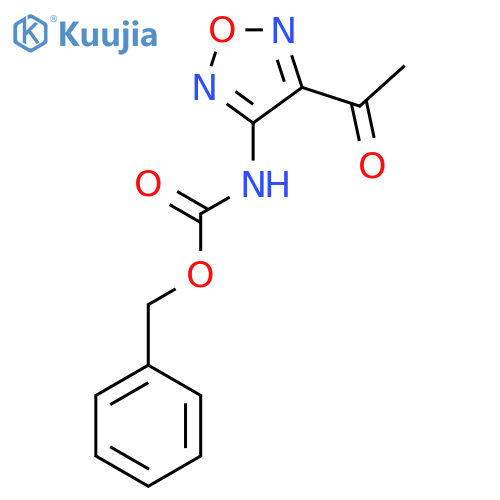 benzyl N-(4-acetyl-1,2,5-oxadiazol-3-yl)carbamate structure