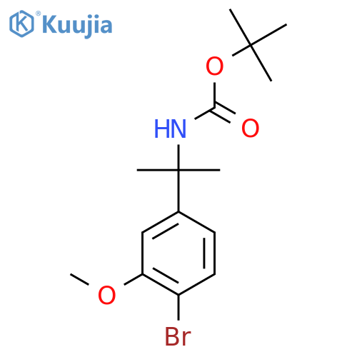 tert-butyl N-2-(4-bromo-3-methoxyphenyl)propan-2-ylcarbamate structure