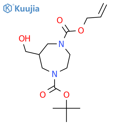 1-Tert-butyl 4-prop-2-en-1-yl 6-(hydroxymethyl)-1,4-diazepane-1,4-dicarboxylate structure