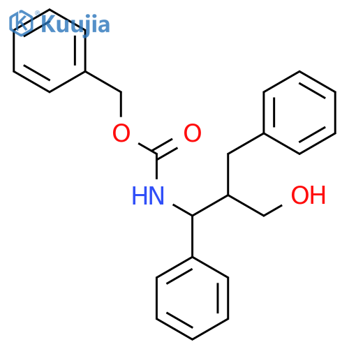 benzyl N-(2-benzyl-3-hydroxy-1-phenylpropyl)carbamate structure