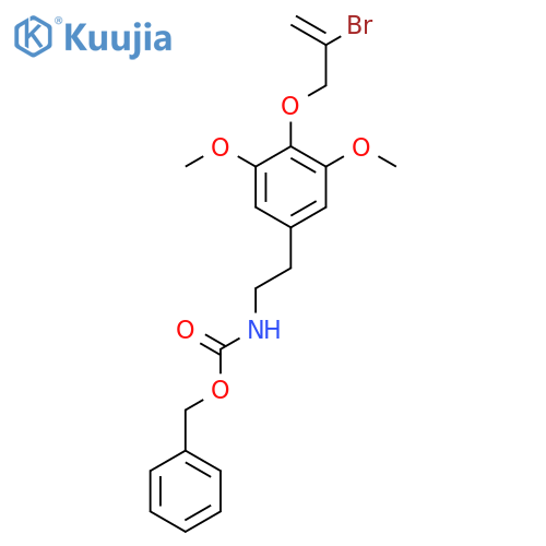 benzyl N-(2-{4-(2-bromoprop-2-en-1-yl)oxy-3,5-dimethoxyphenyl}ethyl)carbamate structure