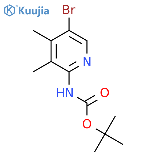 tert-butyl N-(5-bromo-3,4-dimethylpyridin-2-yl)carbamate structure