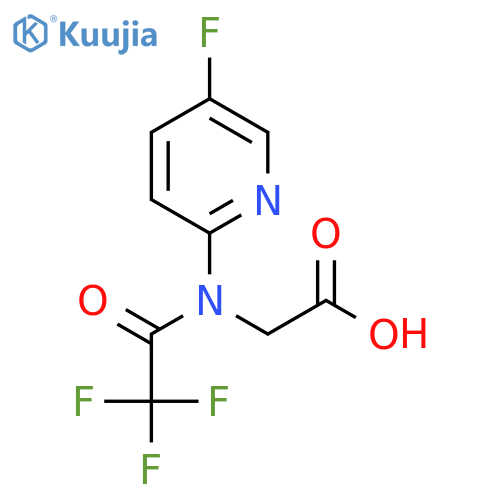 2-2,2,2-trifluoro-N-(5-fluoropyridin-2-yl)acetamidoacetic acid structure