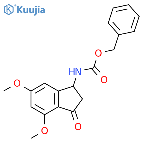 benzyl N-(4,6-dimethoxy-3-oxo-2,3-dihydro-1H-inden-1-yl)carbamate structure