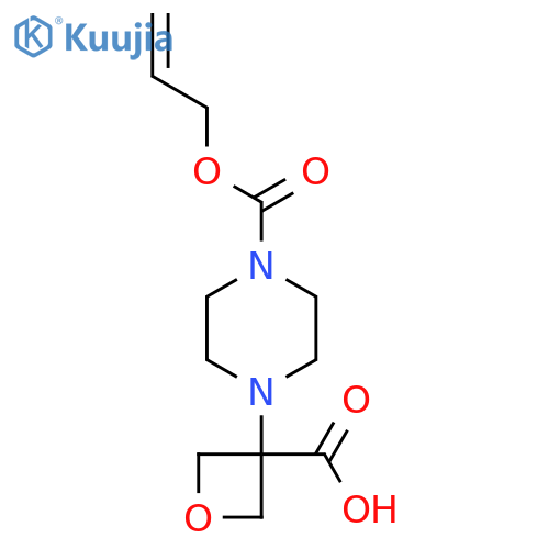3-{4-(prop-2-en-1-yloxy)carbonylpiperazin-1-yl}oxetane-3-carboxylic acid structure