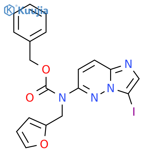 benzyl N-(furan-2-yl)methyl-N-{3-iodoimidazo1,2-bpyridazin-6-yl}carbamate structure